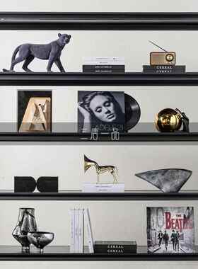 轻奢样板房，高端门厅书柜，酒柜摆件，售楼处，酒店客厅，设计师