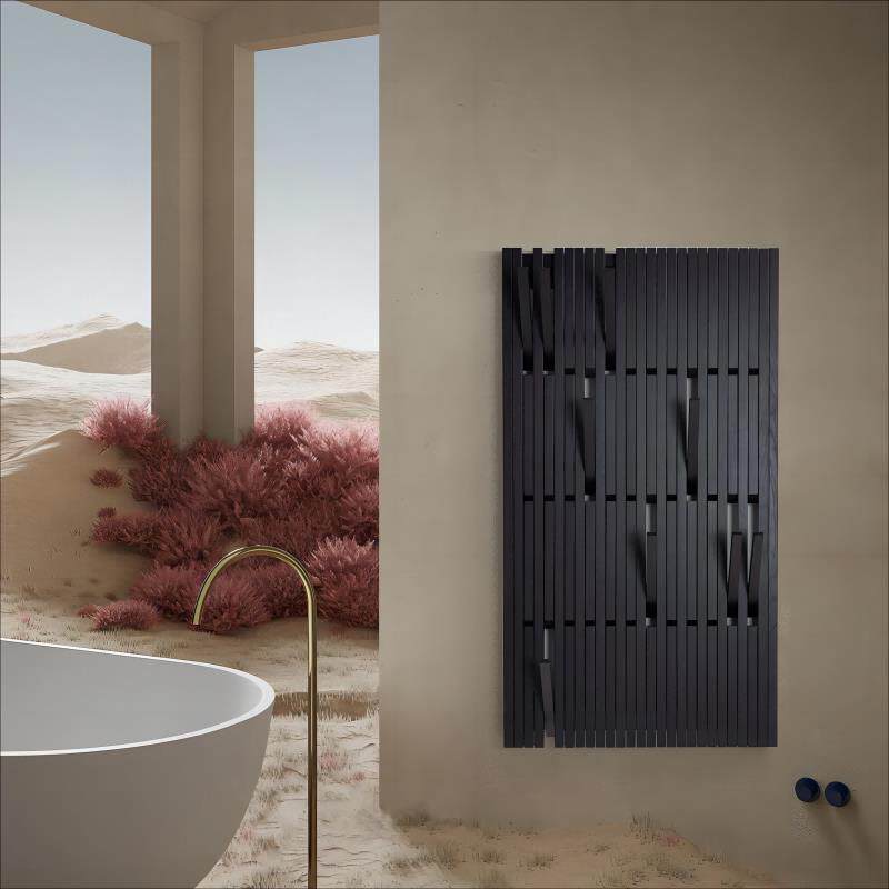 黑白钢琴键衣架木鱼季节实木衣帽架电表箱遮挡挂衣架玄关置物架子