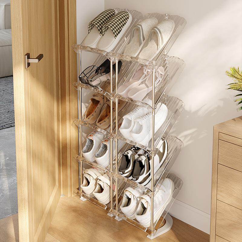 简易鞋架倾斜多层家用门口鞋子收纳架2024爆款入户门小窄夹缝鞋柜,收纳整理,书桌收纳置物架,淘宝优惠券,粉丝福利购,淘宝优惠卷
