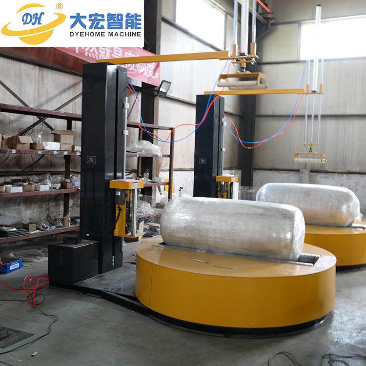全自动纸筒缠绕包装机圆筒托盘两用型多功能打包机定制一机多用
