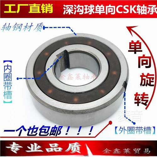 单向轴承CSK8 10 12 CSK15 CSK17 CSK20 25 30 35 40 6004 6005PP