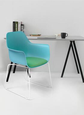 北欧主播WRK-KITE网红洽谈椅椅子办公背厅家用网红餐员工培凳训坐