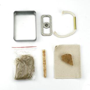 火镰取火EDC野外求生装备户外拓展训练老式生火工具燧石打火石