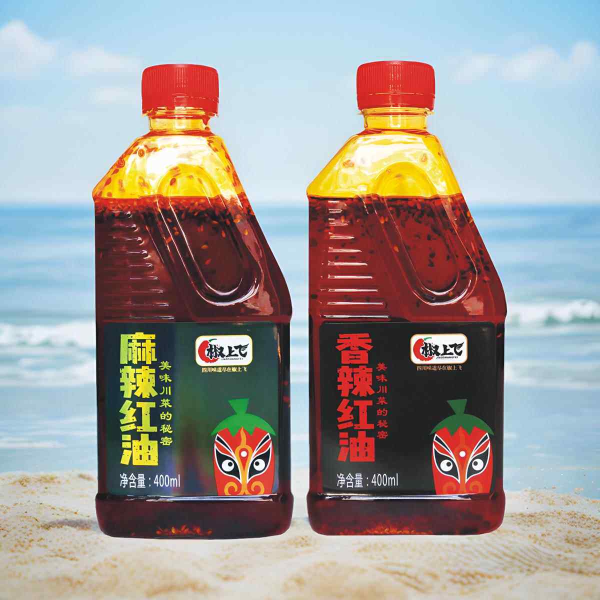 椒上飞无渣香麻辣红油400ml四川特产辣椒油泼辣子家用凉拌菜面食