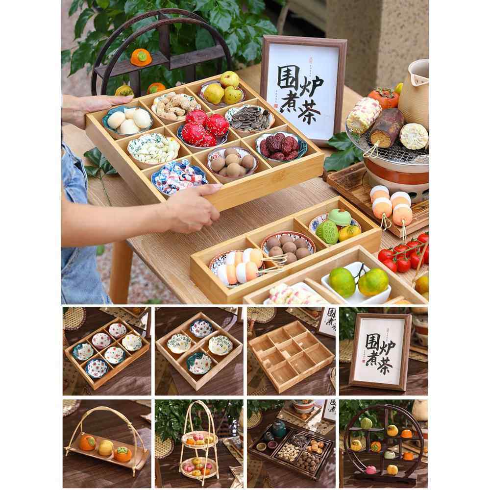 九宫格托盘围炉煮茶果盘四格干果盘水点心盒拼盘盘子零食配件摆件,餐饮具,果盆/果盘/果篮,淘宝优惠券,粉丝福利购,淘宝优惠卷