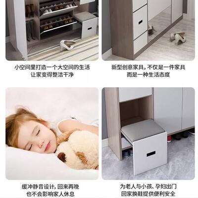 折冲叠换鞋凳折叠换鞋缓壁挂隐形凳挂墙玄关用家入户门口超窄五金