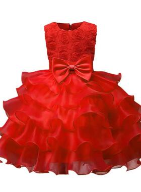 Flower Girl Dress For Wedding Baby Girl 2-8 Years Birthday O