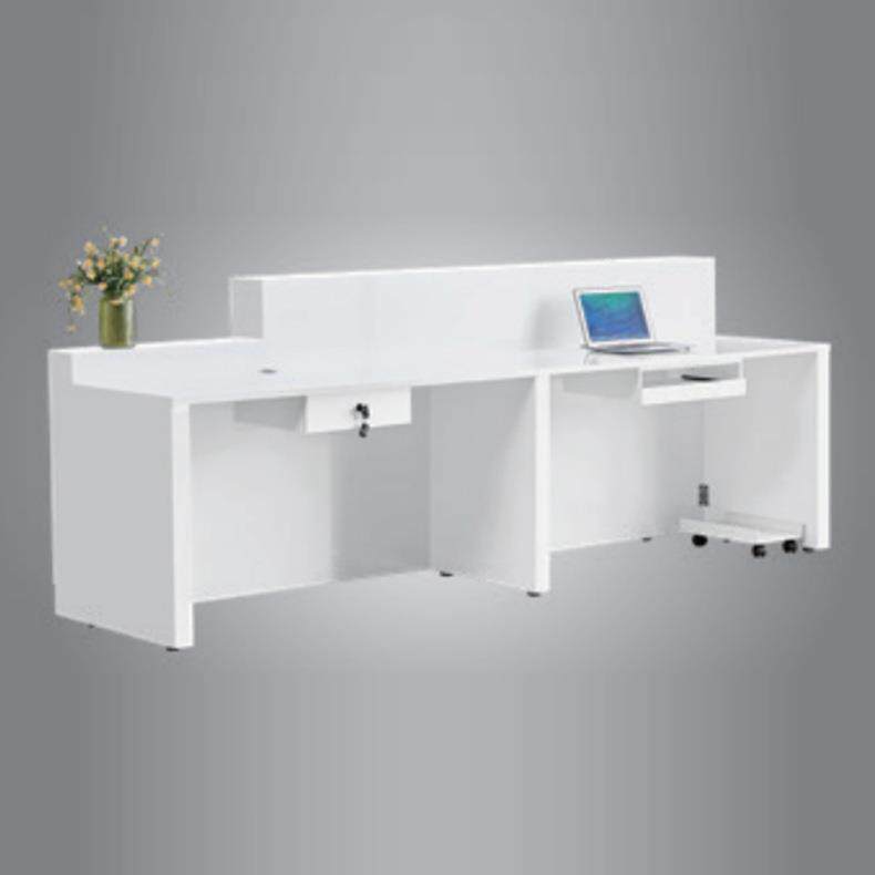 智丰家具厂简约时尚烤漆前台公司接待台办公吧台公司形象迎宾台