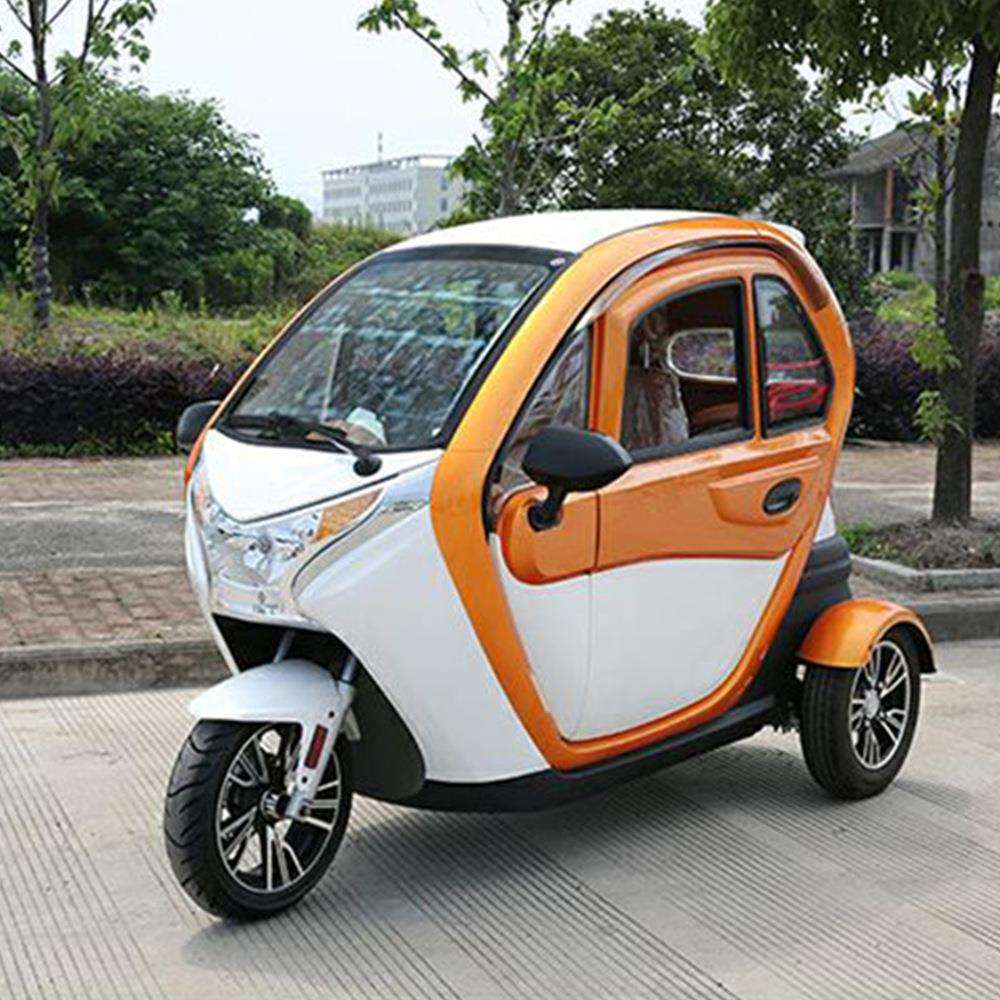 全封闭电动三轮车家用接送孩子上班代步车