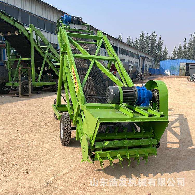 五米可升降电动取草机牛羊场青储坑刮草扒料机牧场横向移动挖草机