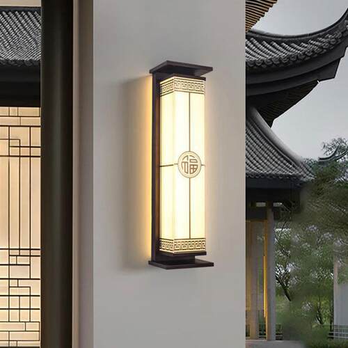 子太阳能庭壁灯别墅院大门柱灯酒CNH店大门柱商铺外墙水灯户外防