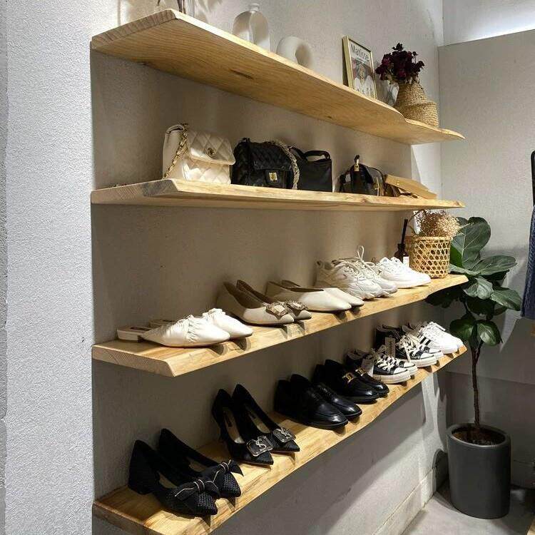 墙则上架置物架实木一字挂墙隔板板置物架书架装饰板不规展示上墙