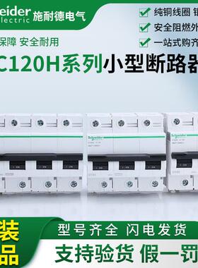 正品施耐德A9系列C120H大电流C型小型断路器234P80A 100A125A配电