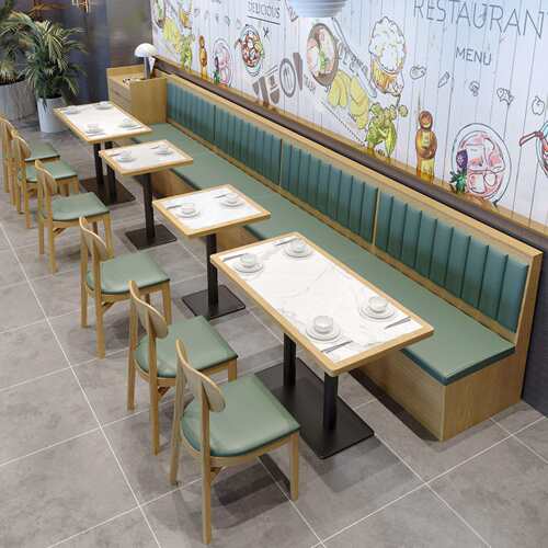 餐面馆快饭店餐桌实木奶茶咖啡火锅厅烤椅238肉店茶楼西餐厅卡座