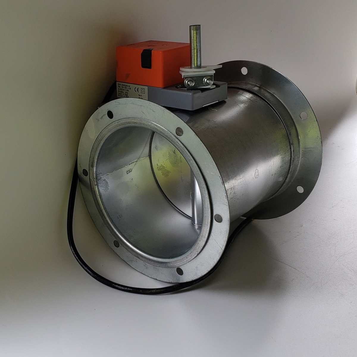 电动圆形调节阀、24V220v、dn250/200/150/100mm、翻边法兰模拟量