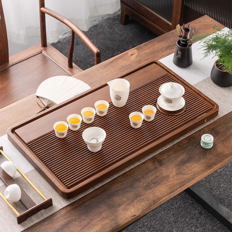 茶盘家用实木2023新款功夫茶具套装小型排水电木款茶托盘客厅茶台