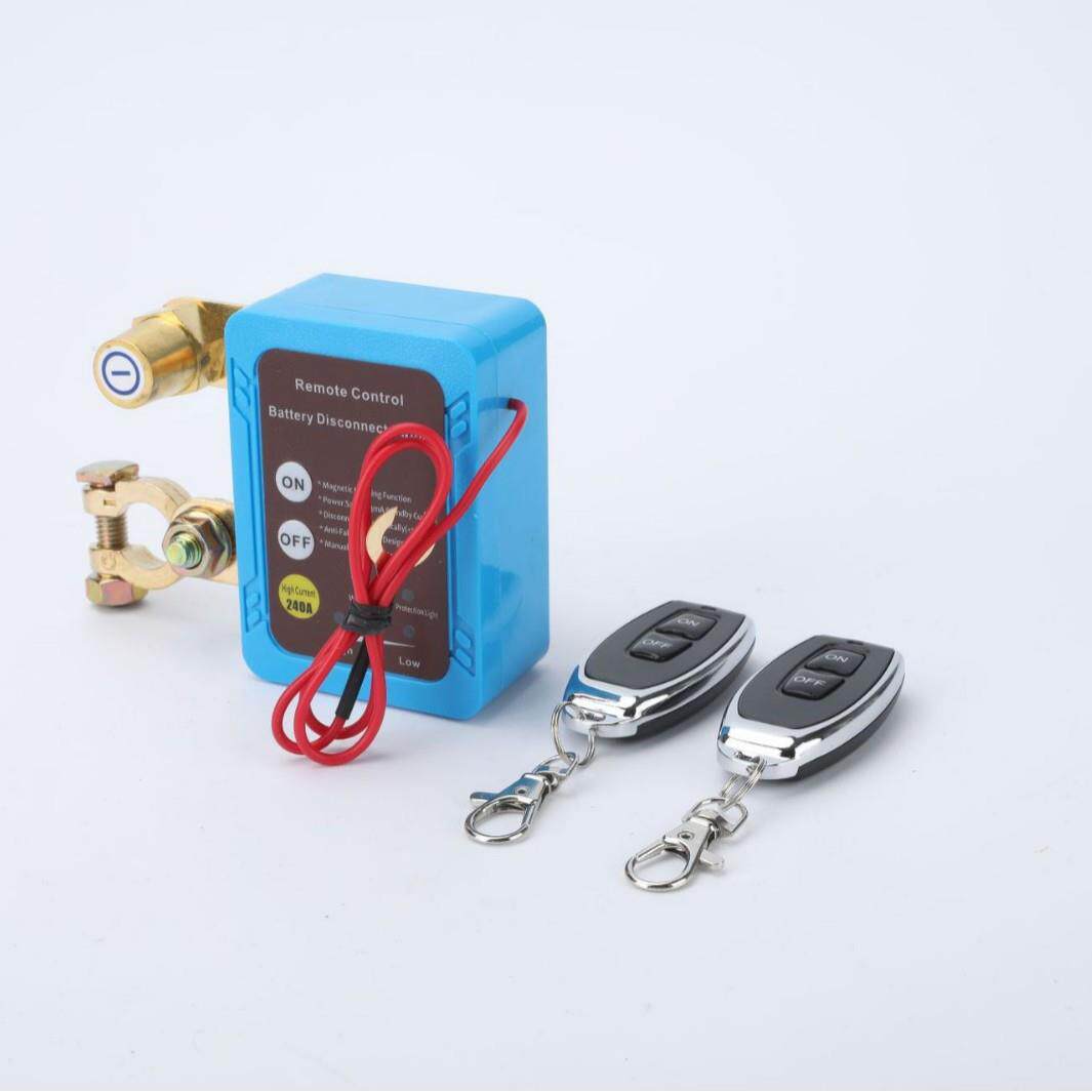 汽车电瓶负极断电器12V24V防亏电漏电保护遥控手动一体智能断电器