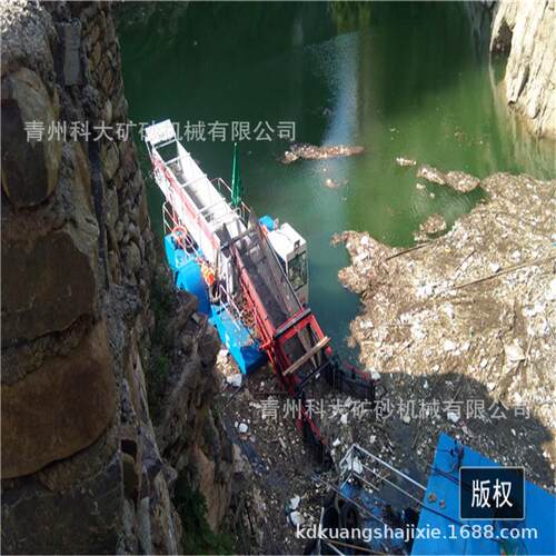四川甘孜州水电站漂浮物树干打捞船水面垃圾打捞船水库保洁船