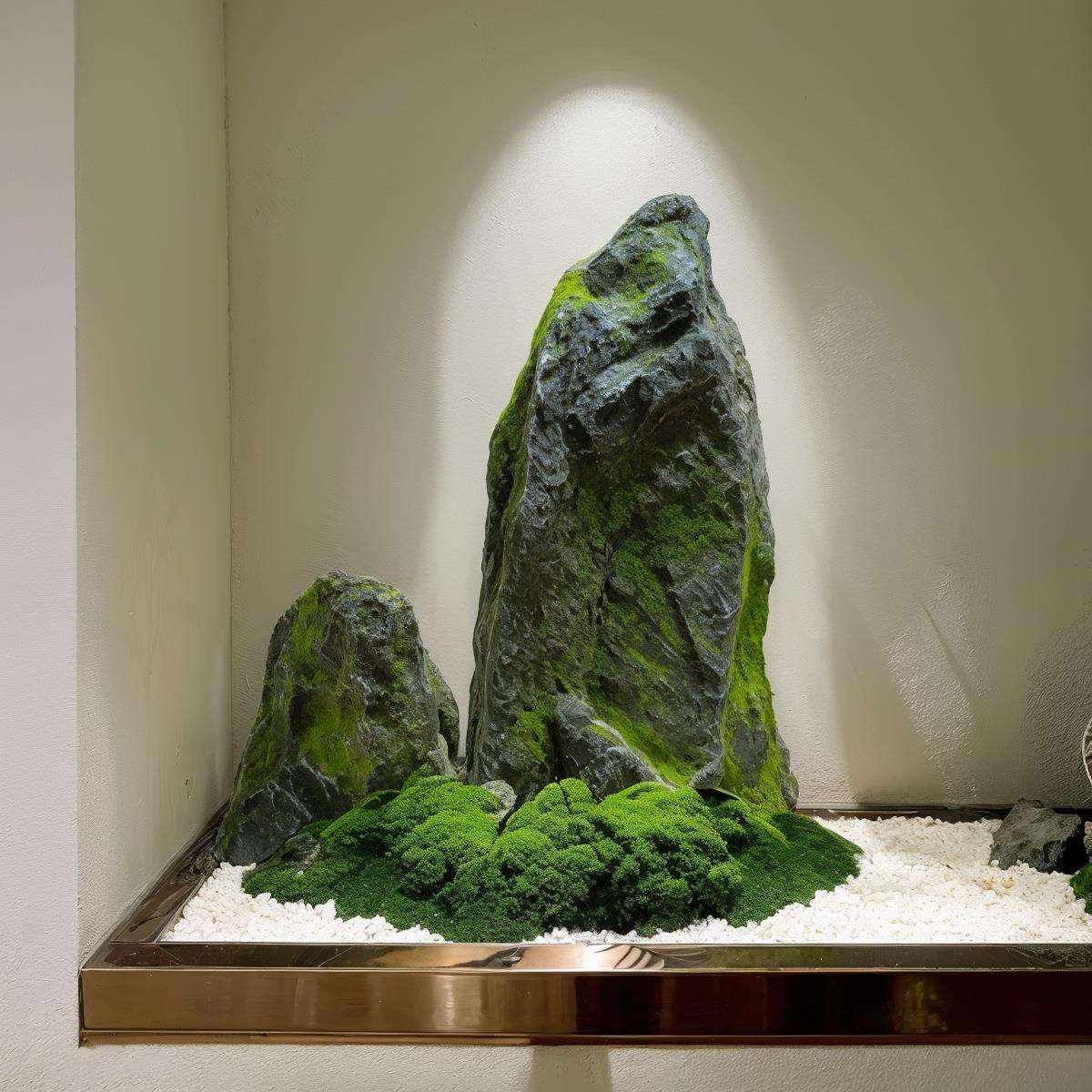 假山石头造景苔藓泡沫道具摆件室内橱窗装饰石块岩石拍摄毛石