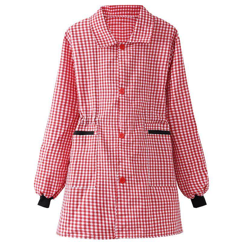 工作服时尚韩版拉链口袋围裙套装