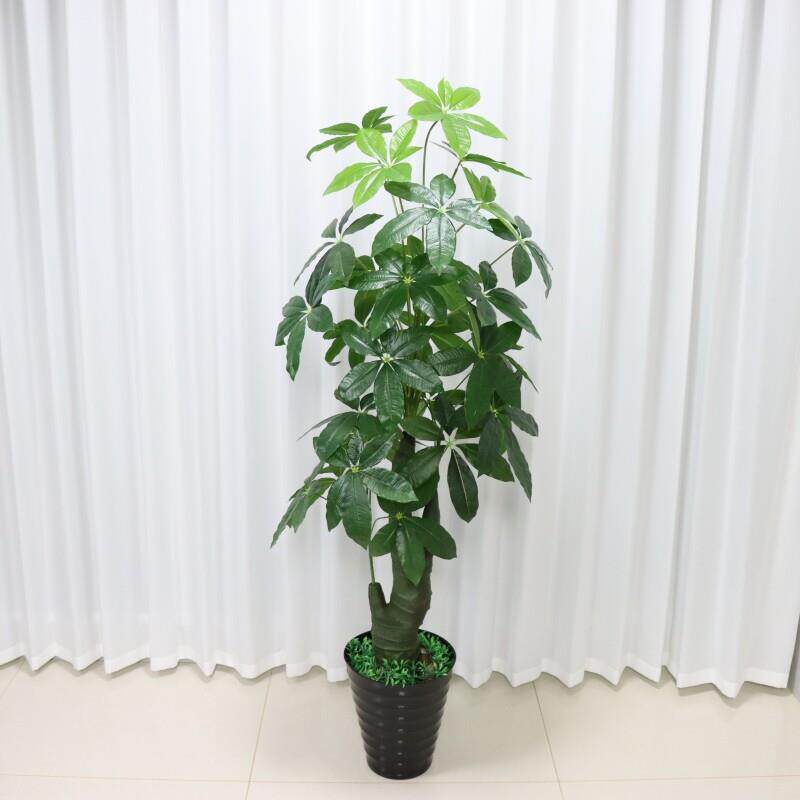 假树发财树彷真植物落地盆栽大型客厅盆景假花塑料花装饰彷真绿色
