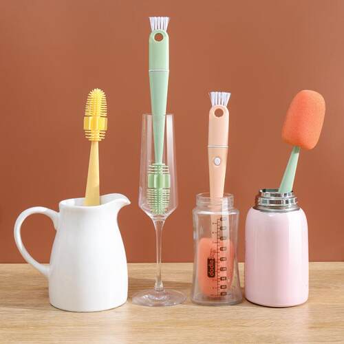 Four-in-One Cup Lid Brush for Cleaning Water Bottles, Groove