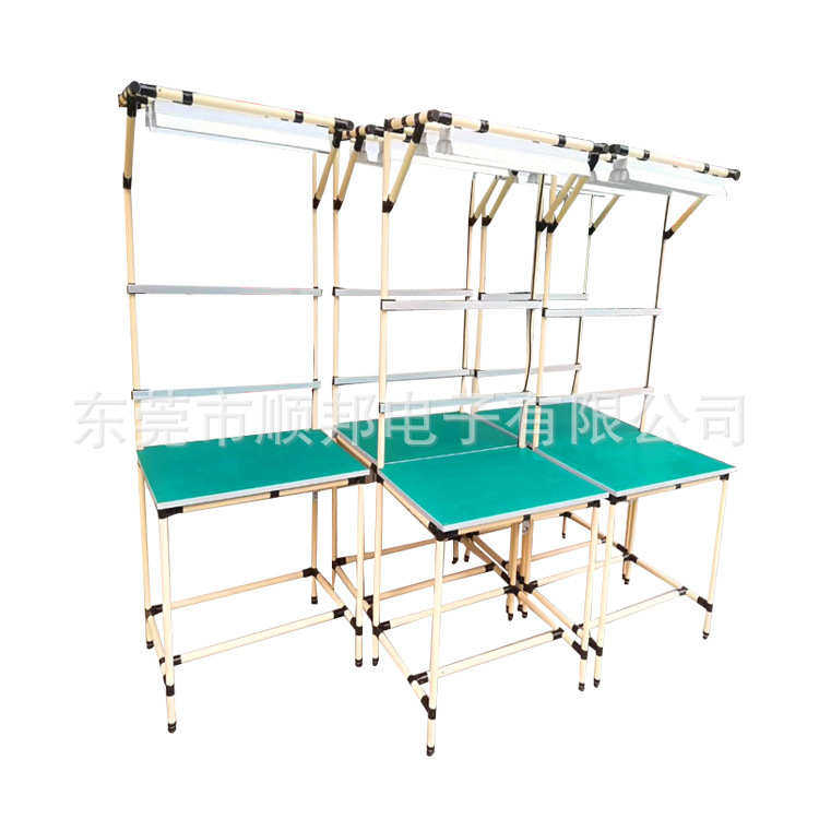 线棒工人打包精益管操作台 电子厂车间流水线防静电工作台厂家