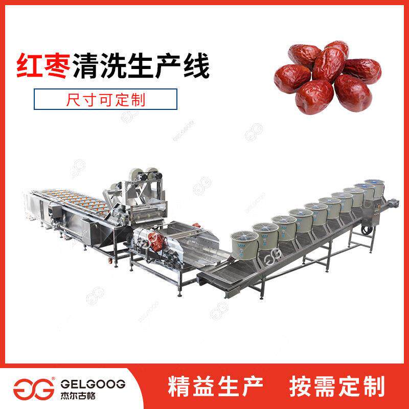 青枣清洗机设备连续式大枣清洗机器水果洗果机械红枣清洗机