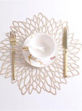 PVC placemat hibiscus flower table mat non-slip insulation