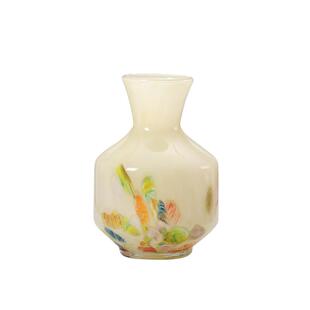 大秀家居 中古芬顿玉质琥珀玻璃花瓶样板房客厅家居摆件琉