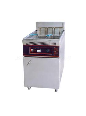 新粤海商用单缸双筛油水一体混合电炸炉EF-44立式44L油炸机炸缸