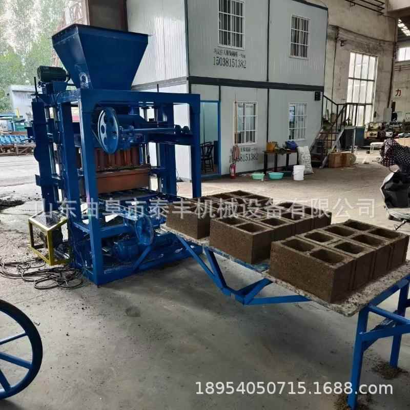 家用小型手动免烧空心水泥制砖机无需用电可移动水泥砖生产机器