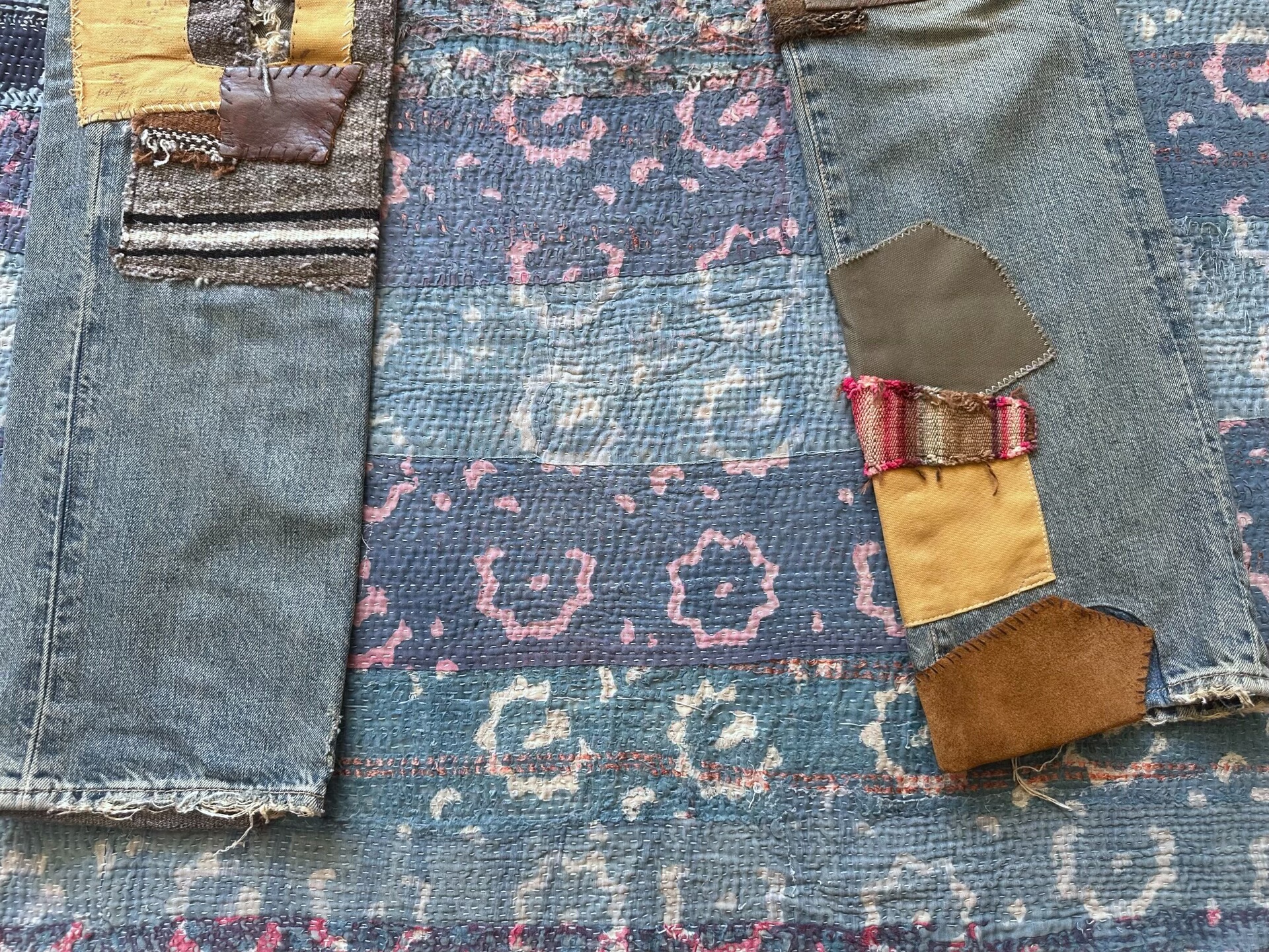 Polo Ralph Lauren Patchwork Distressed Jeans — label