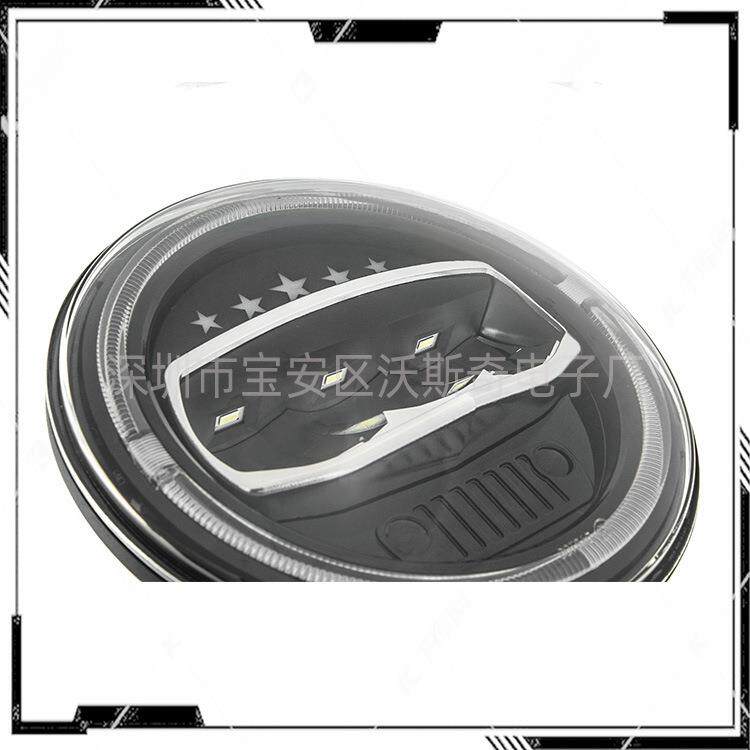 现货适用牧马人7寸前大灯led日行灯远近光灯超亮前照灯行车灯