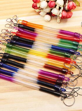 High-Quality Long Dual-Use Alloy Keychain Spring Rope Retrac