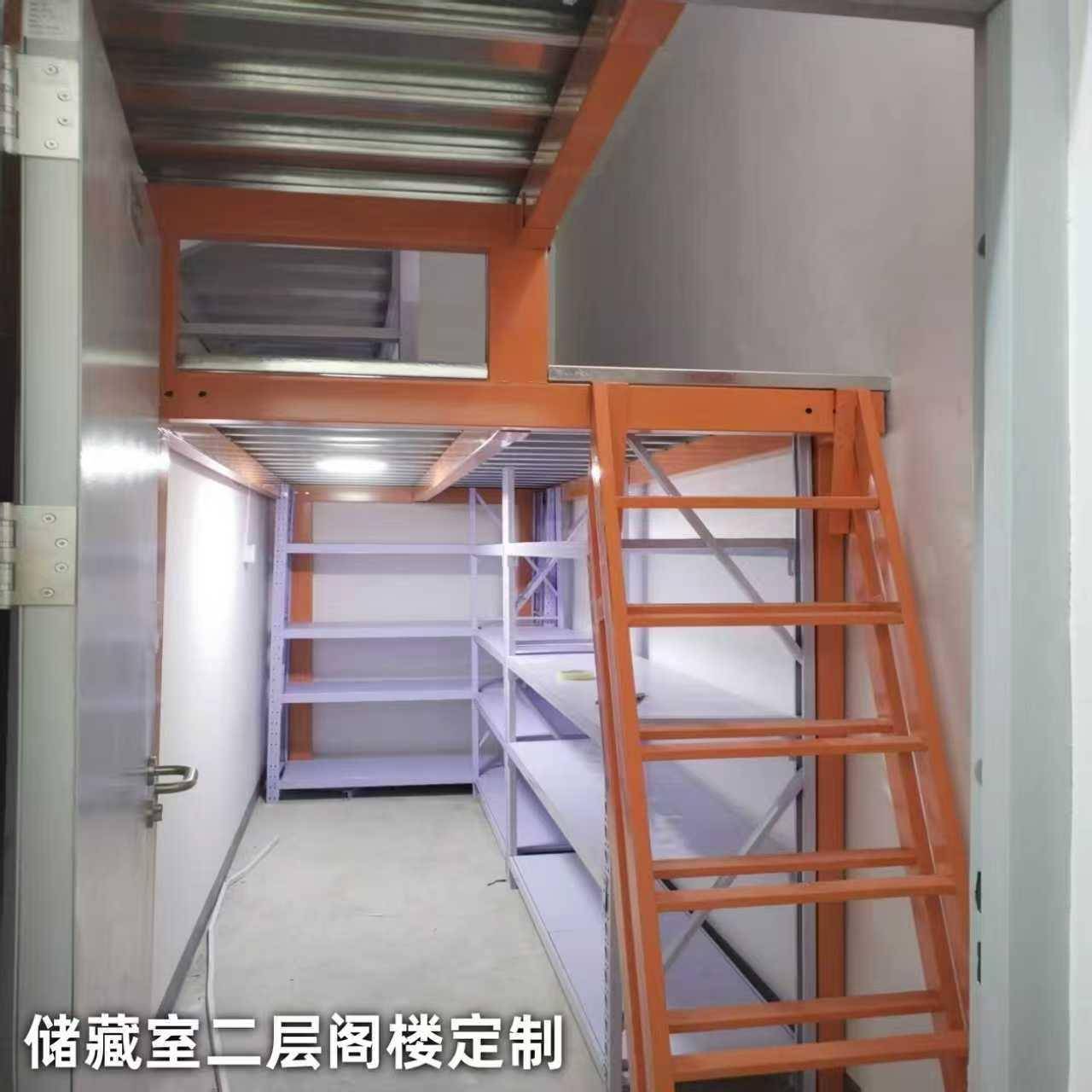 北京钢结构家用小平米阁楼搭建二层储存间定做钢结构平台货架库房