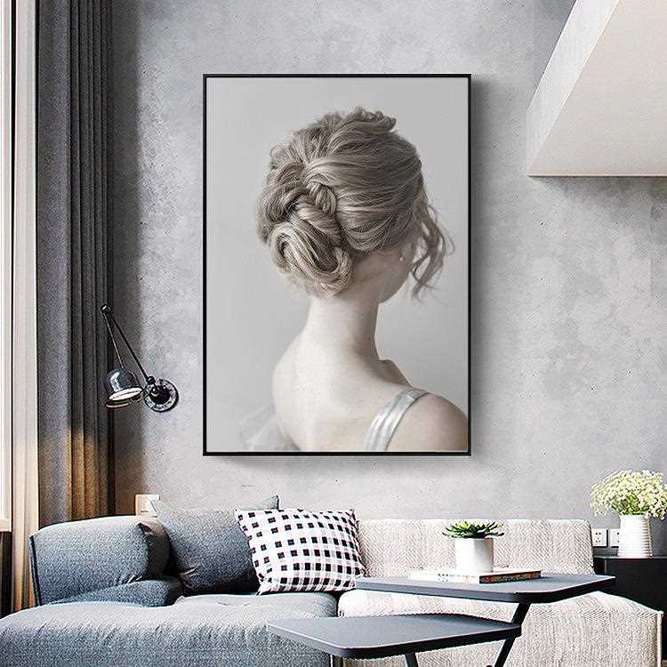 新款直销现代北欧客厅背景装饰画卧室床头挂画美女人物壁画美容院