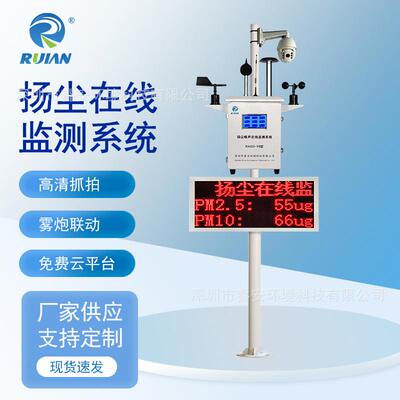 tsp扬尘噪声监测系统工地噪音PM2.5工业粉尘在线环境检测仪智能
