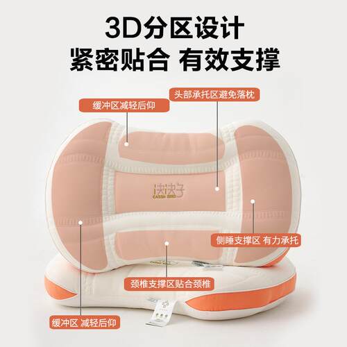 新款直销乳胶片护颈椎助睡眠决明子枕芯不塌陷枕头一对装家用单人