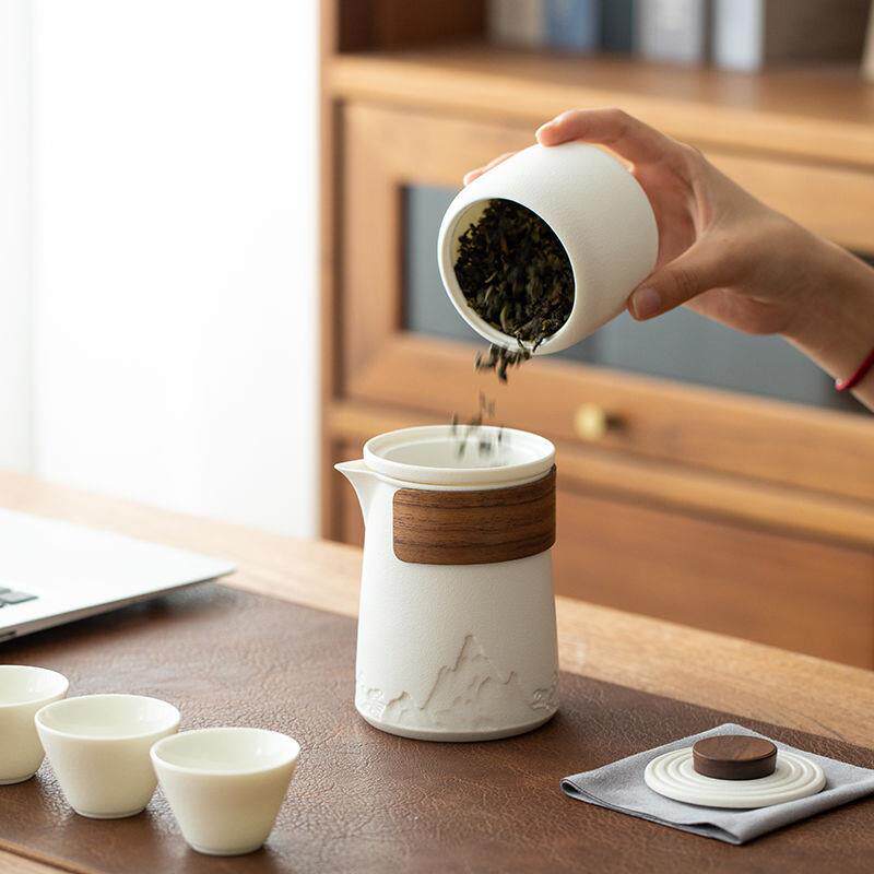 旅行茶具套装户外专用随身简易喝茶泡茶杯露野营快客杯便携携带式