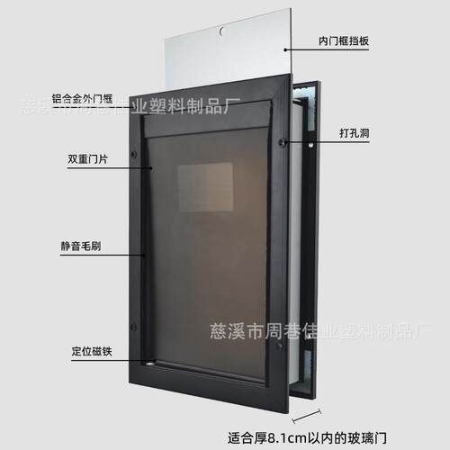自由进出宠物门铝合金静音双层自动门可控制出入方向室內貓門狗门