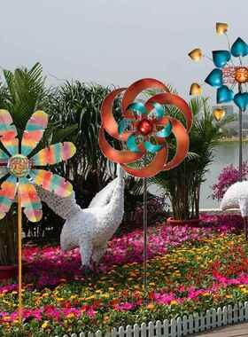 会转铁WLY-60艺风车业步行房地产户商街外园林装饰品金属大雕塑大