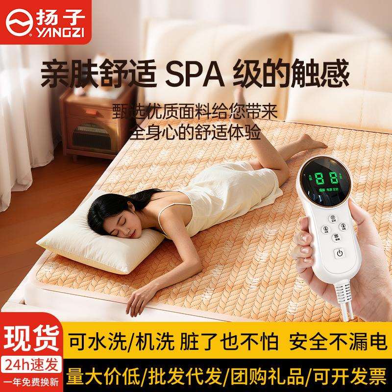 扬子2025新款电热毯可水洗家用电褥子双人双控调温单人宿舍电热毯