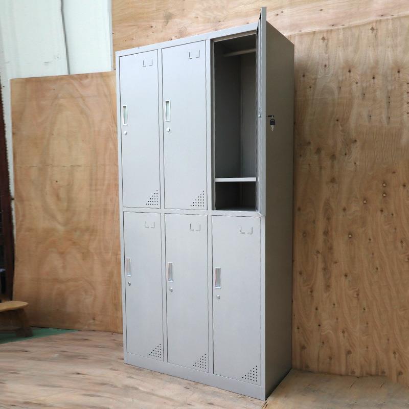 厂宿舍学功校宿舍铁皮柜子6门QJV工衣多工能更柜衣柜储物柜加厚款