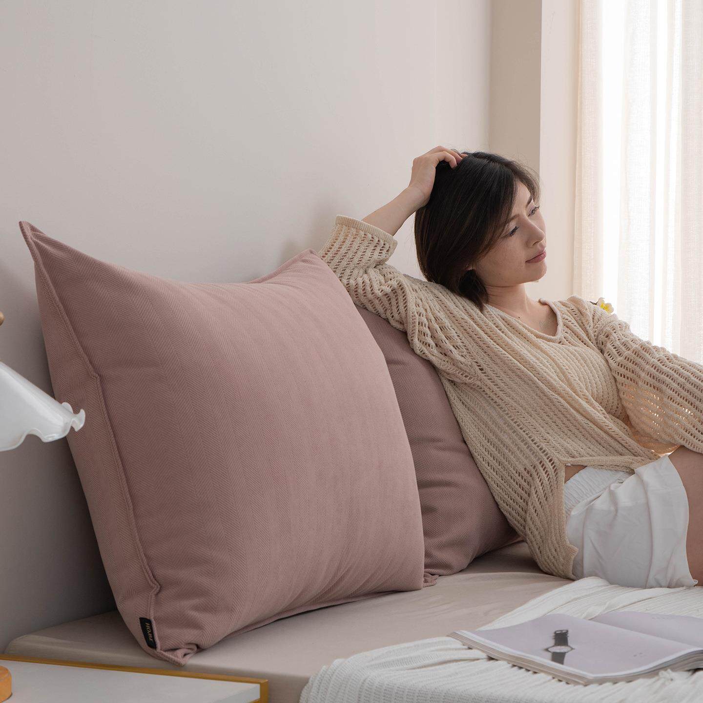 软包可拆洗抱枕沙发靠垫芯大靠背垫床头大尺寸靠枕套客厅大靠背枕