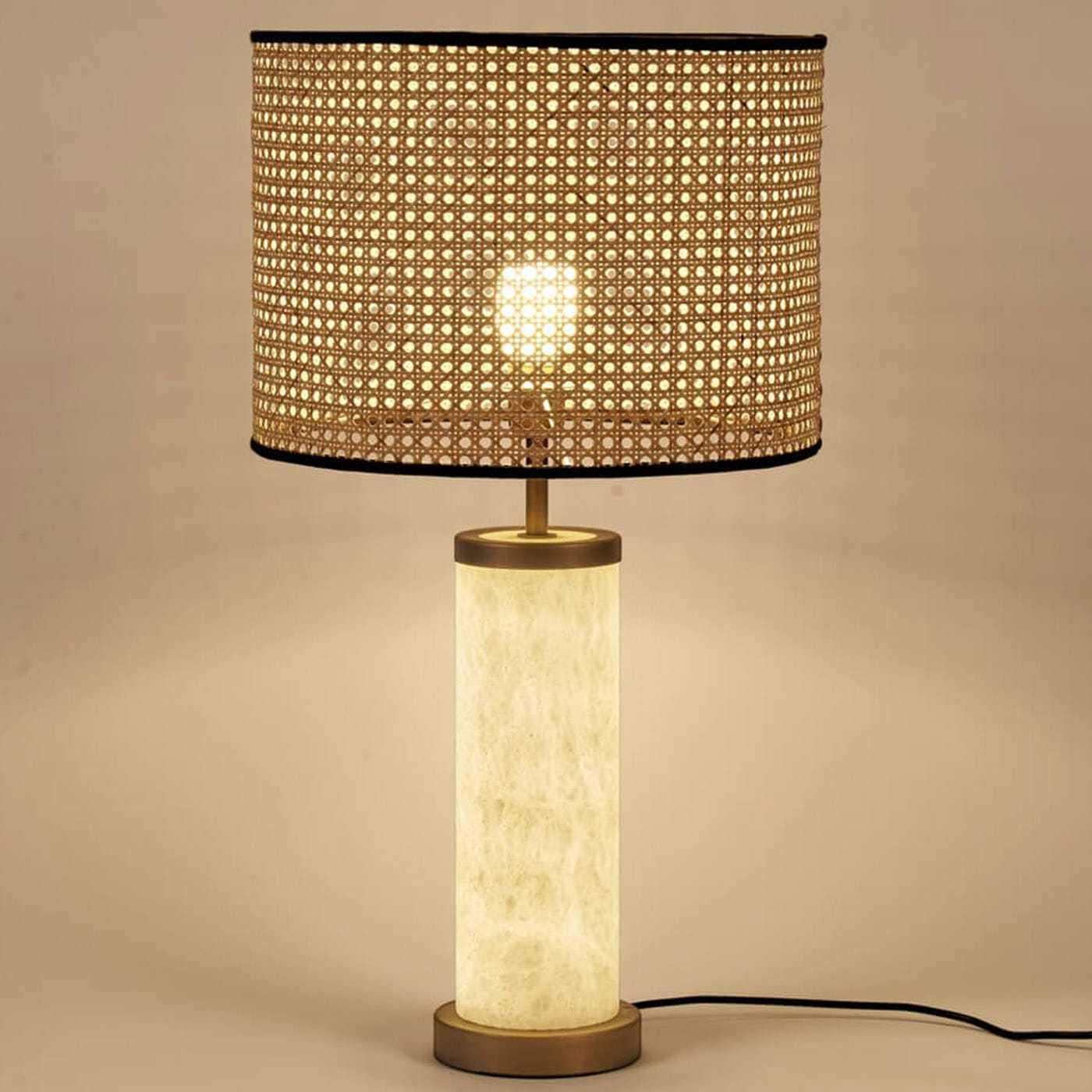意大利Nassi 天然藤制灯罩枱灯SONORA RATTAN TABLE LAMP 49cm 高