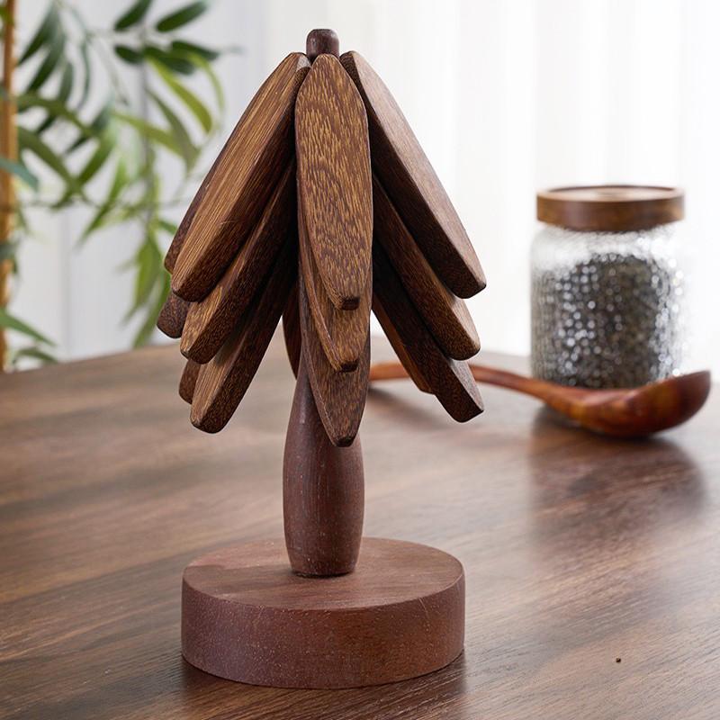 一棵树餐桌隔热垫防烫耐高温锅垫杯垫家用碗盘垫子实木质创意摆件