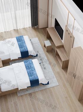 酒店家具馆床标间全套单双人间房客专用寓大床民公宿快捷旅IOG宾