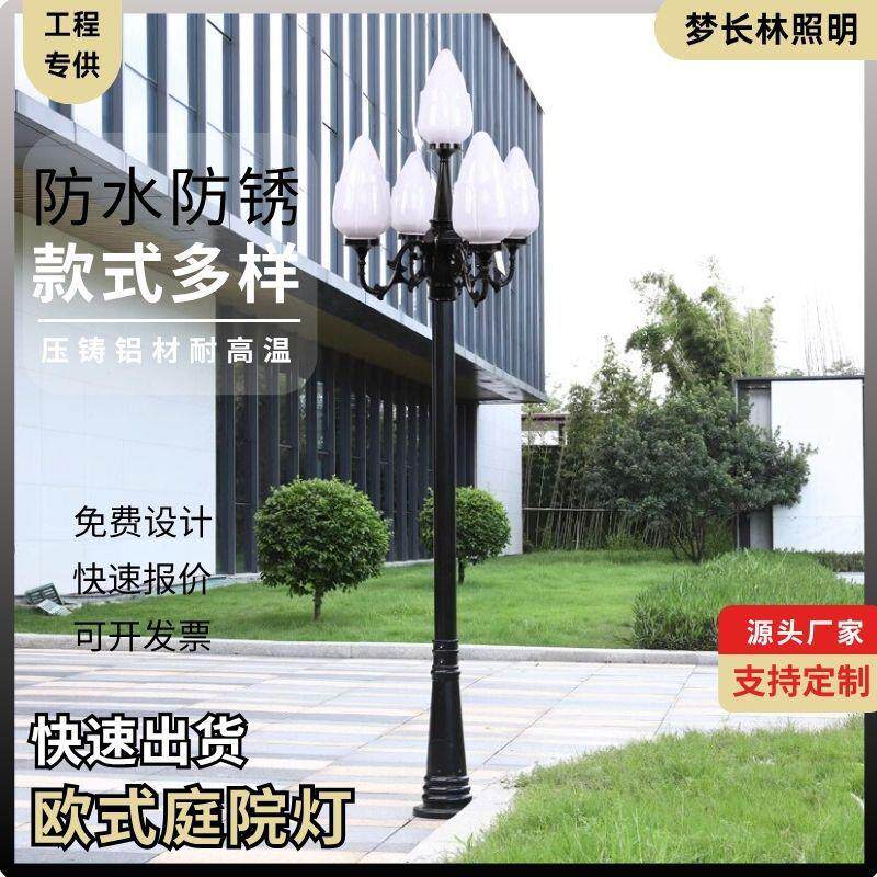 5头小玉兰庭院灯欧式风格学校公园步行街酒店桥梁亮化工程高杆灯