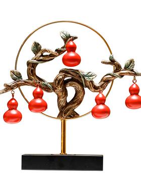 五福临面葫芦门桌摆件新中式玄饰11zp2240关电视柜装品招财纳福展